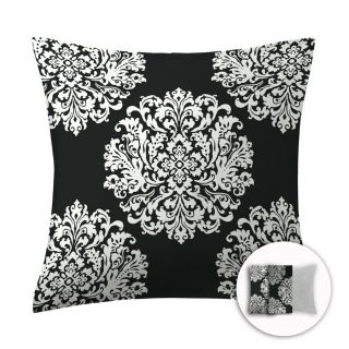 Style Selections 16 in W x 16 in L Black Square Decorative Pillow Cover