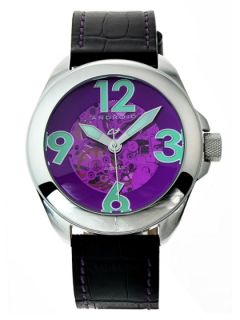 Mens Purple Skeleton Watch by Android