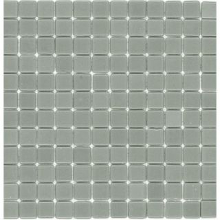 Elida Ceramica Recycled Cool Gray Glass Mosaic Square Indoor/Outdoor Wall Tile (Common 12 in x 12 in; Actual 12.5 in x 12.5 in)