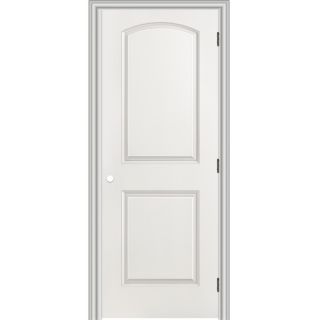 ReliaBilt 2 Panel Round Top Hollow Core Smooth Molded Composite Left Hand Interior Single Prehung Door (Common 80 in x 30 in; Actual 81.75 in x 31.75 in)