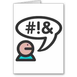 Computer User icon foul language Card