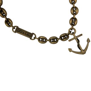 Dolce & Gabbana DJ0287  Jewelry,Anchor Gold Pewter Tone Chain Necklace, Fashion Jewelry Dolce & Gabbana Gold Pewter Tone Base Metal Jewelry