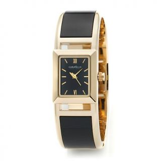 Caravelle New York by Bulova Ladies' Black and Goldtone Bangle Watch