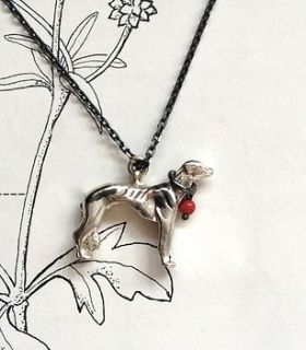 whippet pendant by becca jewellery