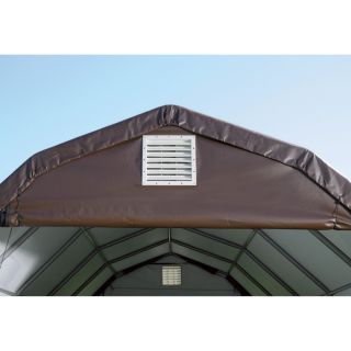 ShelterLogic 12Ft.W Homestead Barn Style Garage — 20ft.L x 12ft.W x 9ft.H, Gray, Model# 97053  Barn Style Instant Garages