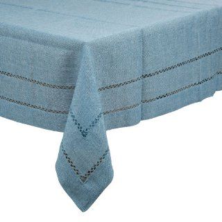 Beautiful Hemstitched Tablecloth in Color blue Size  52 X 70 Classic Luxury Nice for Party Events  