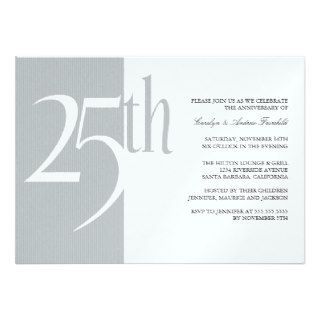 Elegant 25th Anniversary Party Invitations