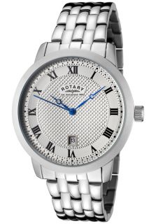 Rotary GB42825/01  Watches,Mens Silver Textured Dial Stainless Steel, Casual Rotary Quartz Watches