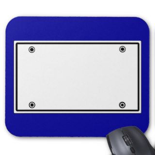 License plate template mousepad