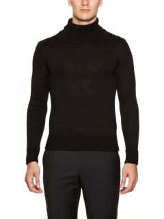 Wool Ribbed Knit Turtleneck by Calvin Klein Collection