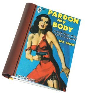 HARLEQUIN PARDON MY BODY Gun Bad Girl 1950's NOTEBOOK  Log Books And Pads 