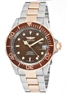 Invicta 11241  Watches,Mens Pro Diver Automatic Brown Dial Two tone 18K Rose Gold Plated Stainless Steel, Casual Invicta Automatic Watches