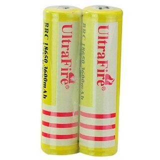UltraFire BRC 18650 3600 mAh 3.7V Rechargeable Protected Lithium Battery Yellow(2 battery pack) Electronics