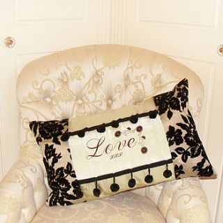 personalised silk cushion by miafleur