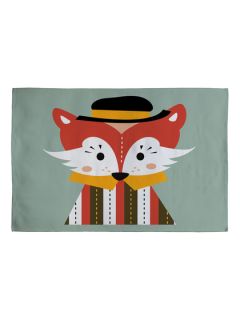 Fox Kids Gallery Flat Woven Rug by DENY Designs