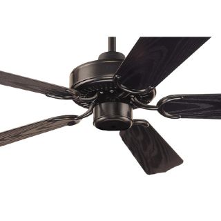 Monte Carlo Fan Company Weatherford 52 in Black Outdoor Downrod Mount Ceiling Fan ENERGY STAR