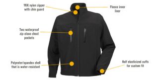 Gravel Gear Water-Resistant Soft Shell Jacket — Black  Jackets