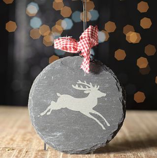 slate christmas tree decoration by the orchard