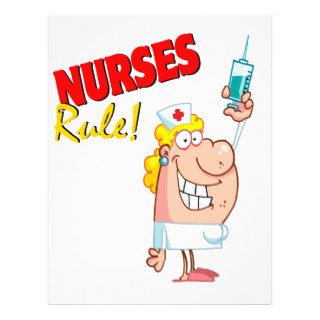 nurses rule cute cartoon nurse custom flyer