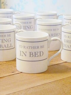 'i'd rather be…' personal gift mugs for men by olivia sticks with layla