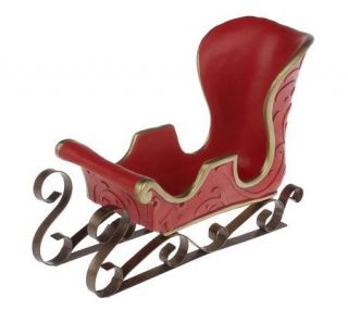 10 Decorative Sleigh Shaped Hand Painted Wine Bottle Holder —