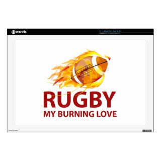 Rugby My Burning Love 17" Laptop Skin