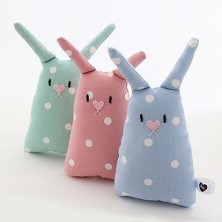 personalised baby bunny toy by miss shelly designs