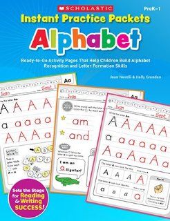 INSTANT PRACTICE PACKETS ALPHABET by SCHOLASTIC TEACHING RESOURCES  Early Childhood Development Products 
