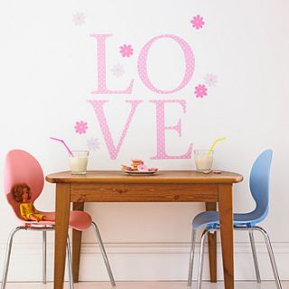 giant pink polka wall letters by kidscapes wall stickers