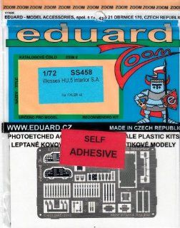 EDUSS458 172 Eduard Color Zoom PE   Wessex HU.5 Interior Detail Set (for use with the Italeri model kit) Toys & Games