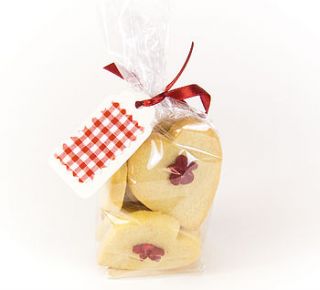 romantic red heart butter biscuits by little rose bakery