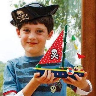 make & paint your own pirate boat ship by sleepyheads