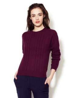 Temple Wool Cable Knit Sweater by Jill Stuart