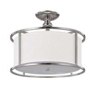 Capital Lighting 3914PN 459 Semi Flush Mount with Frosted Diffuser Glass Shades, Polished Nickel Finish   Ceiling Pendant Fixtures  