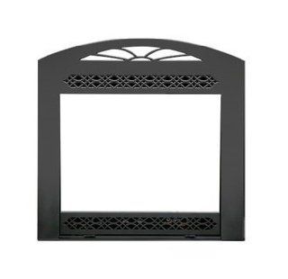 Napolean Fireplaces GD426 K Gas Fireplace Faceplate with Lower Ornamental Inset for Flush Facing   Painted Black   Gel Fuel Fireplaces