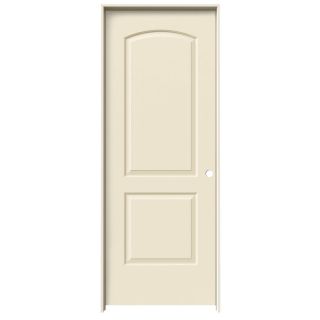 ReliaBilt 2 Panel Round Top Solid Core Smooth Molded Composite Left Hand Interior Single Prehung Door (Common 80 in x 30 in; Actual 81.68 in x 31.56 in)
