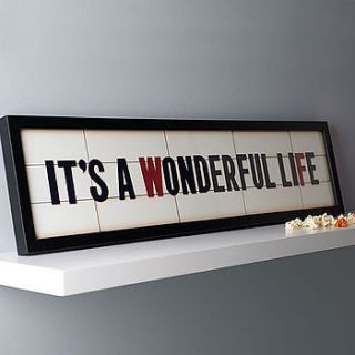 personalised cinema marquee print by the drifting bear co.