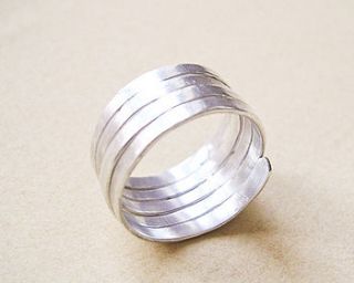silver twist ring by sarah kavanagh jewellery