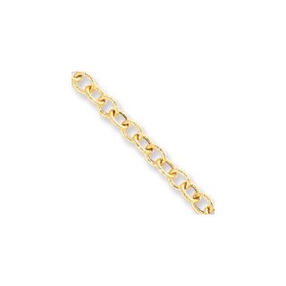 Jewelryweb Textured Links Fancy Ankle Bracelet