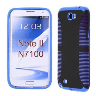 MESH CELL PHONE COVER SILICONE RUBBER SKIN CASE FOR SAMSUNG GALAXY NOTE2 I317 BLACK BLUE AZ0125 Cell Phones & Accessories