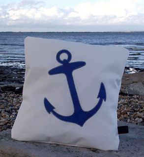 anchor sailcloth cushion by paul newell sails