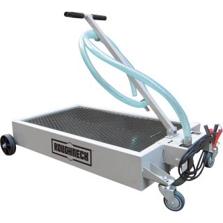 Roughneck Oil Drain Dolly with Pump — 15-Gal. Capacity, 12V  Low Profile