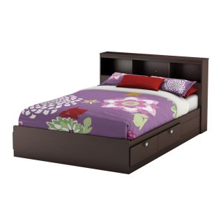 South Shore Furniture Cakao Chocolate Full Platform Bed with Storage