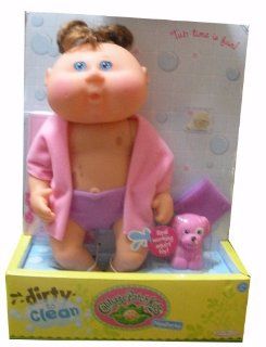 Cabbage Patch Kids Dirty to Clean   Brunette Girl with Dog Toys & Games