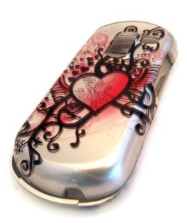 Samsung R455c Straight Heart Tribal GLOSS Design HARD Case Skin Cover Protector Cell Phones & Accessories