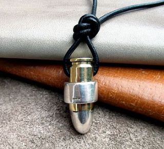 silver bullet pendant by claire gerrard designs