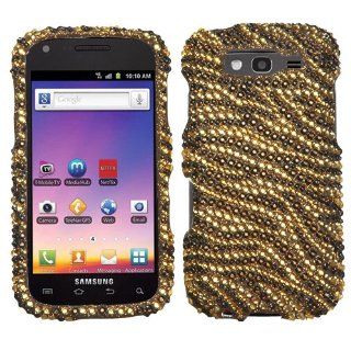 Jewel Rhinestone Diamond Case Protector Cover (Gold Zebra) for Samsung Galaxy S Blaze 4G T769 T Mobile Cell Phones & Accessories