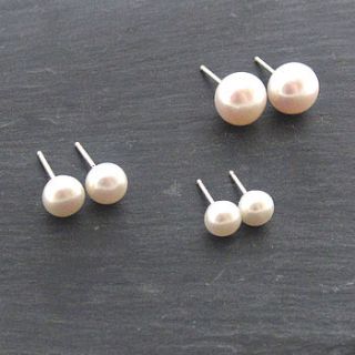 pearl through earrings by emma kate francis