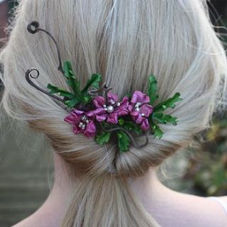 tangled leather bridal comb by tanglefrost