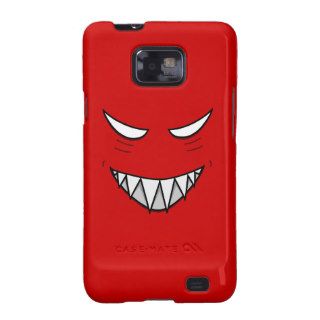 Grinning Face With Evil Eyes Red Galaxy S2 Covers